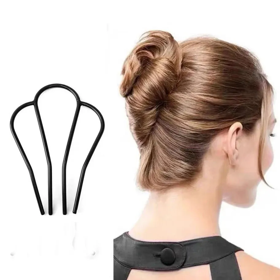Elegant Gold U-Shaped Hairpin Set