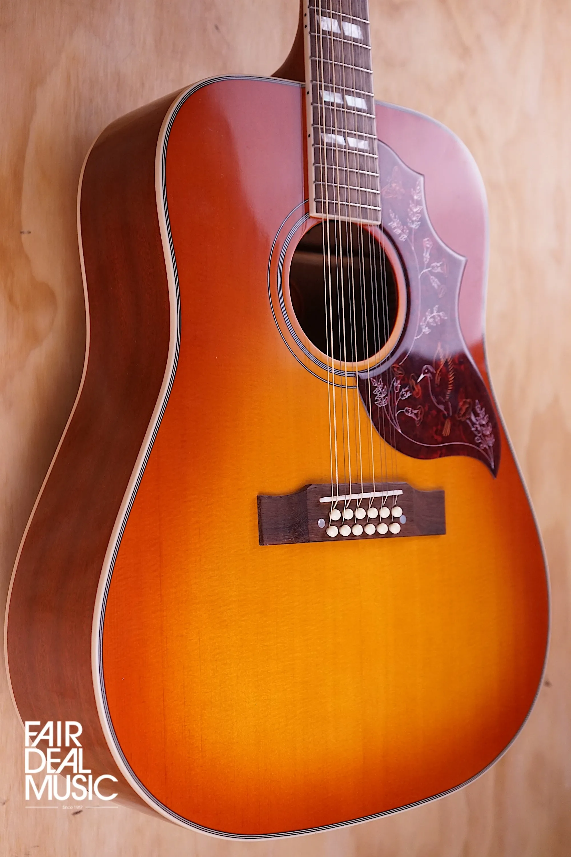 Epiphone Inspired by Gibson Hummingbird 12-string in Aged Cherry Sunburst, USED