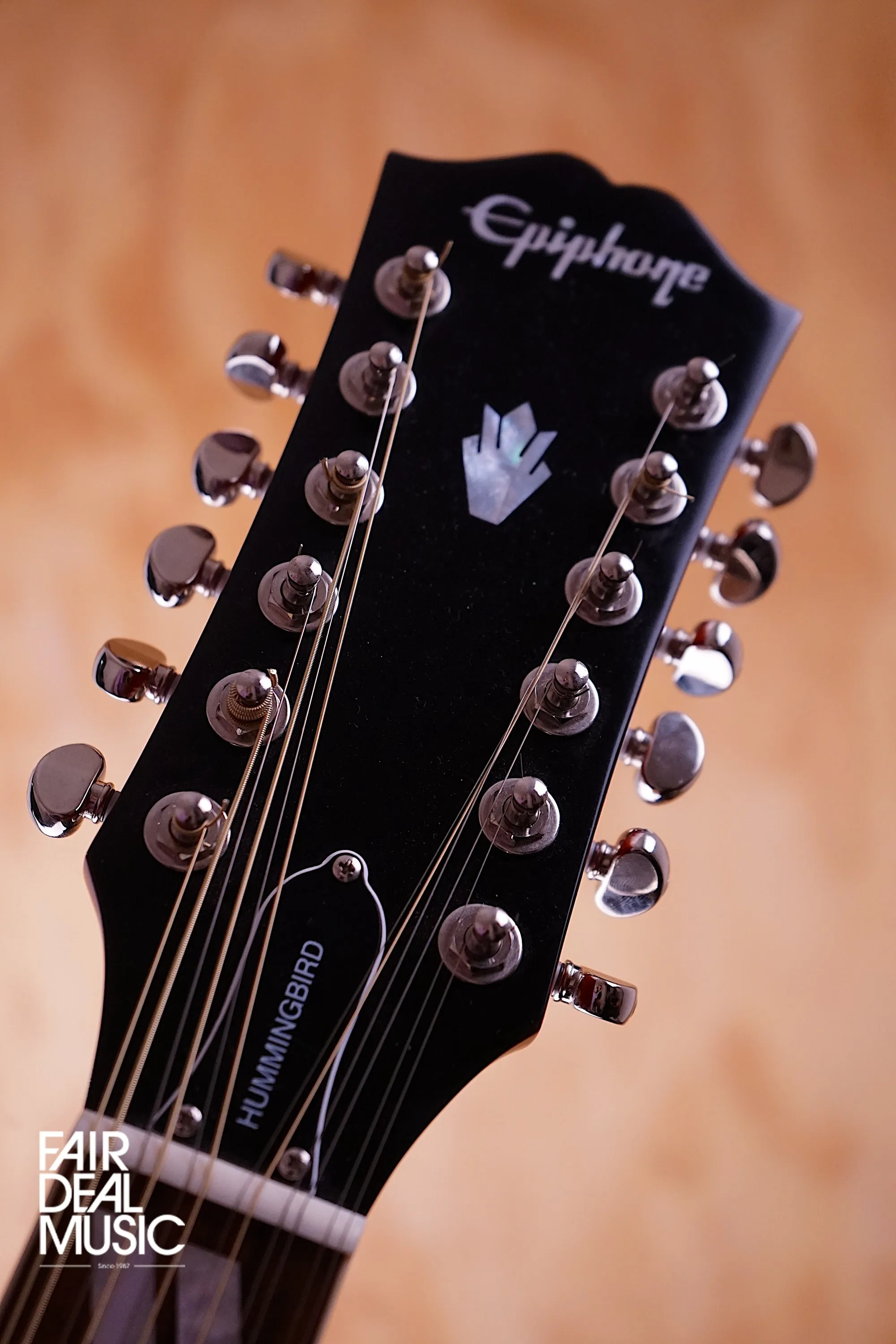 Epiphone Inspired by Gibson Hummingbird 12-string in Aged Cherry Sunburst, USED