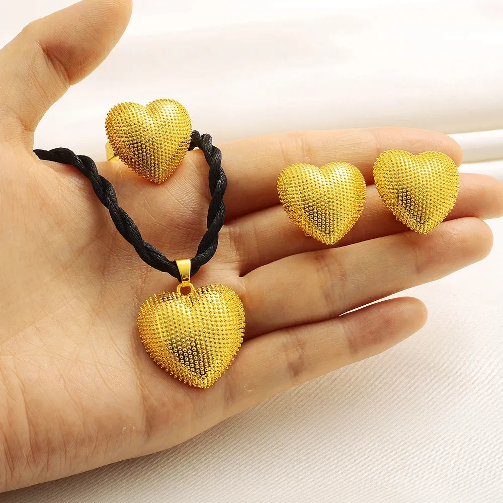 Ethiopian heart shape fashion Jewelry set