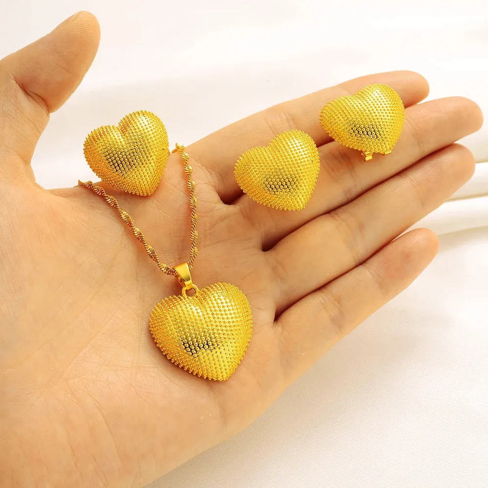 Ethiopian heart shape fashion Jewelry set