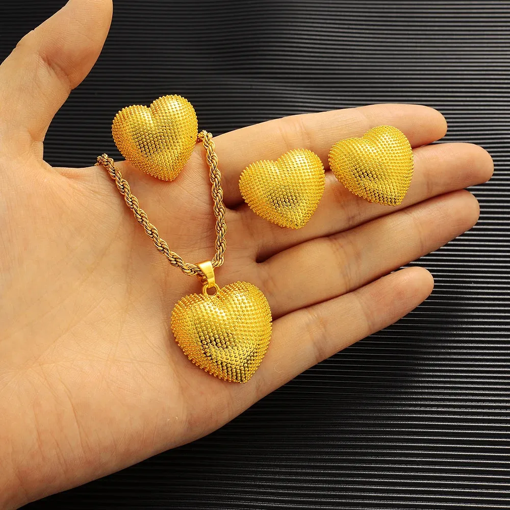 Ethiopian heart shape fashion Jewelry set