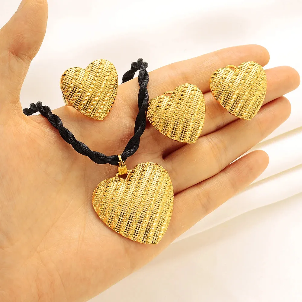 Ethiopian heart shape fashion Jewelry set