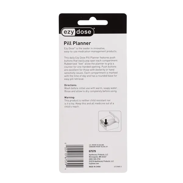 Ezy Dose® Push Button Daily AM/PM Pill Organizer (XL)