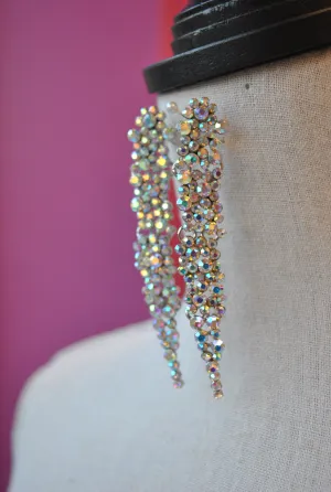 FASHION COLLECTION - OPALITE CRYSTALS STATEMENT EARRINGS