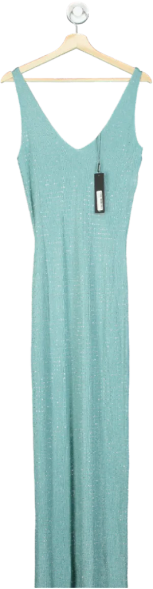 Fashion Nova Aqua Truly Yours Embellished Maxi Dress UK L