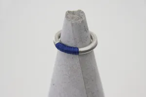 Fashion unique Silver And Blue Ring