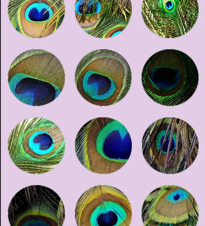 Feather Eyes Series Handmade Glass Cabochons Pattern Domed   necklaces earrings phase box key chain for Jewelry