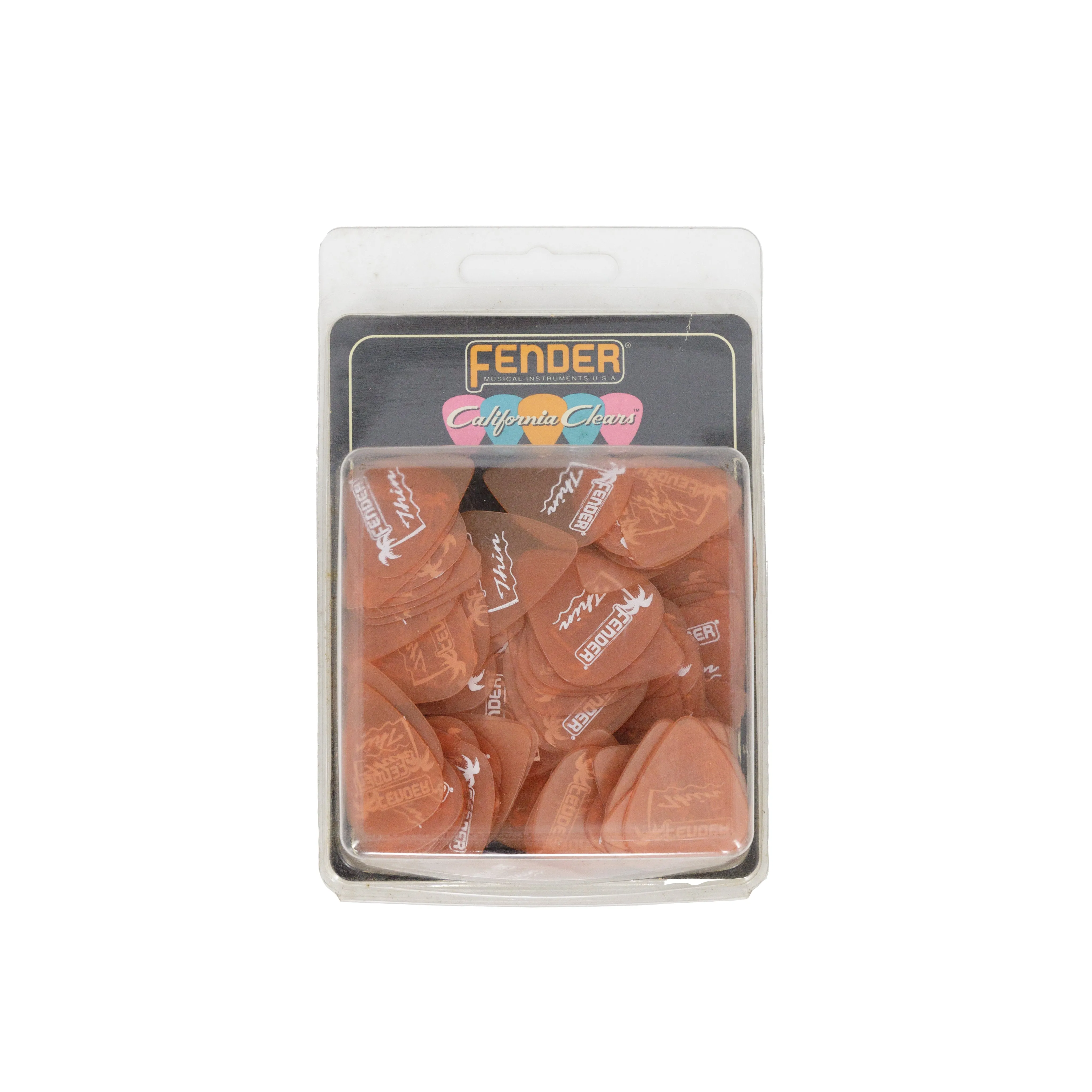 Fender 351 Thin Guitar Pick, Shell Pink, 12-Pack
