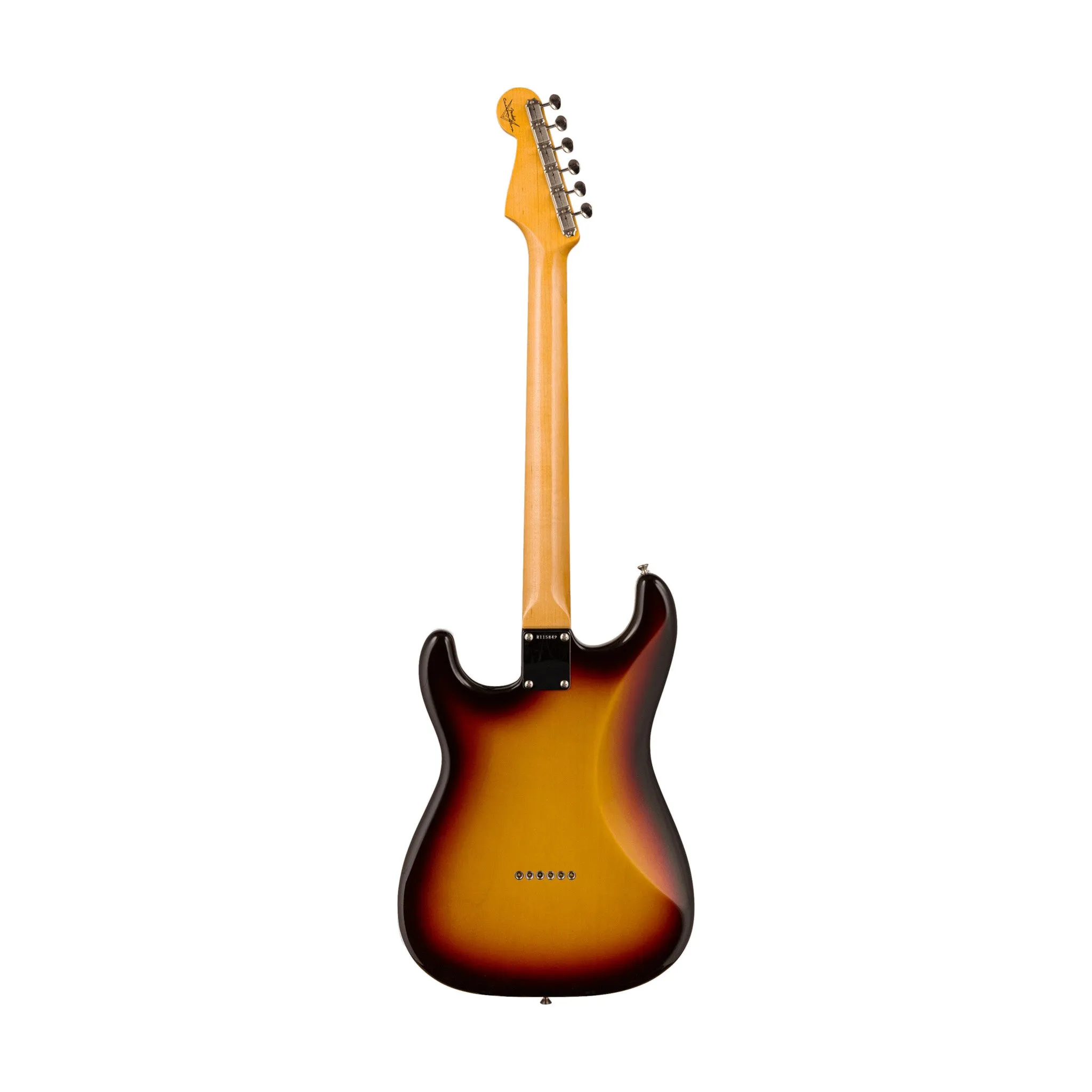 Fender Custom Shop Vintage Custom 1959 Hardtail Stratocaster Electric Guitar, Chocolate 3-Tone Sunburst