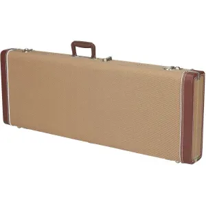 Fender Deluxe Jazz Bass Hardshell Case - Tweed with Red Poodle Plush Interior