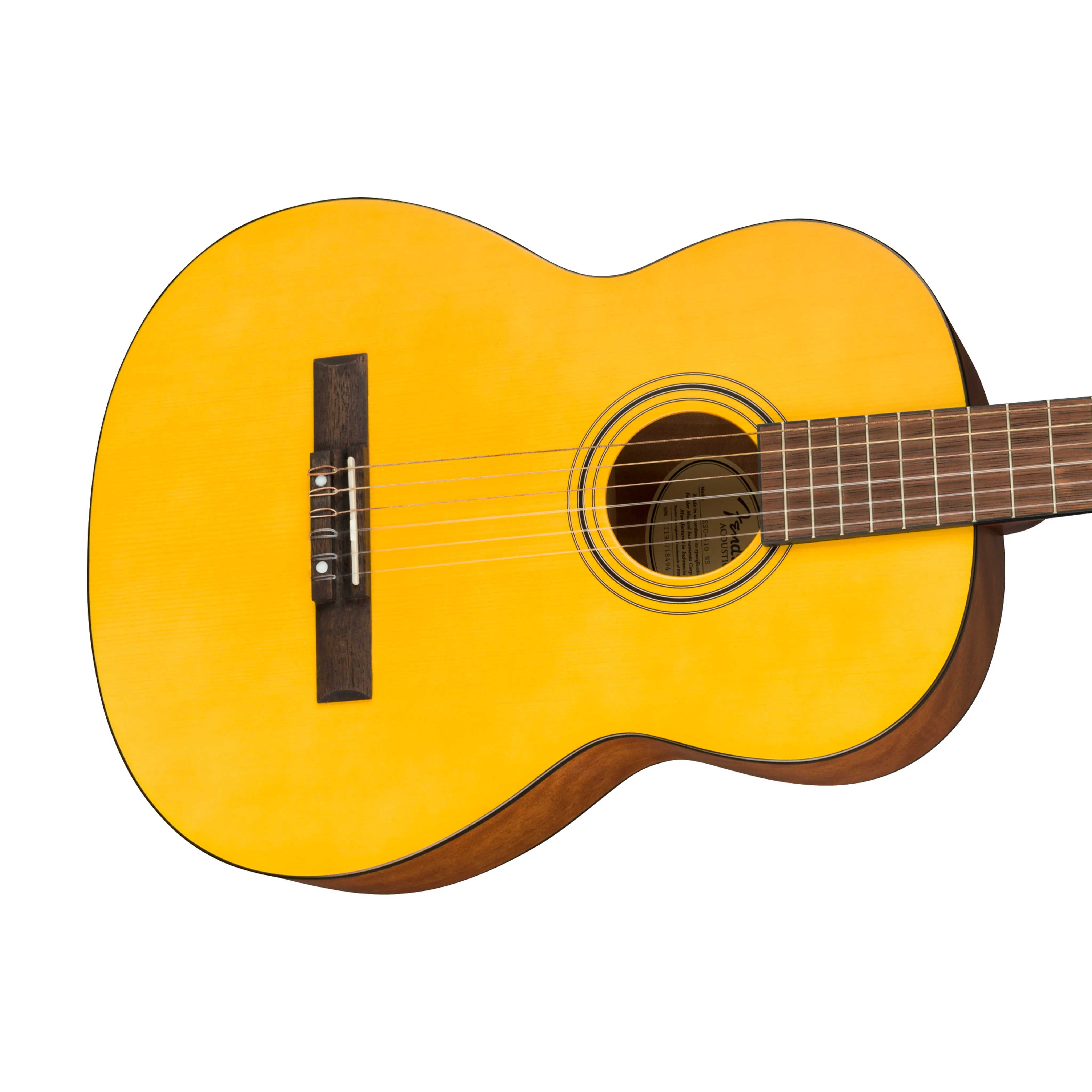 Fender ESC-110 Classical Acoustic Guitar, Wide Neck