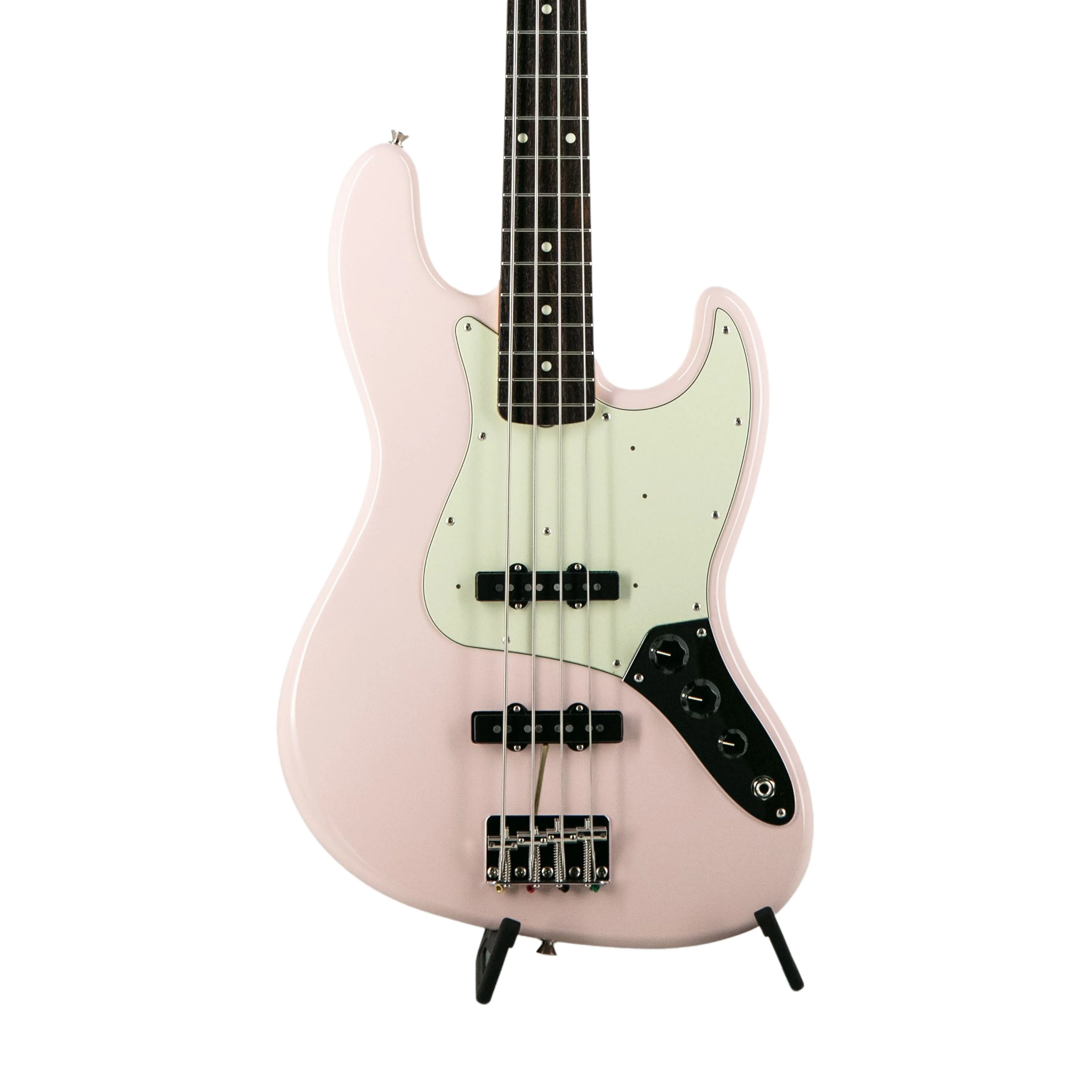 Fender FSR Collection Traditional 60s Jazz Bass Guitar, RW FB, Shell Pink
