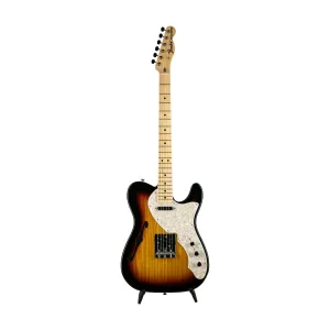 Fender FSR Collection Traditional 60s Telecaster Thinline Electric Guitar, Maple FB, 3-Tone Sunburst