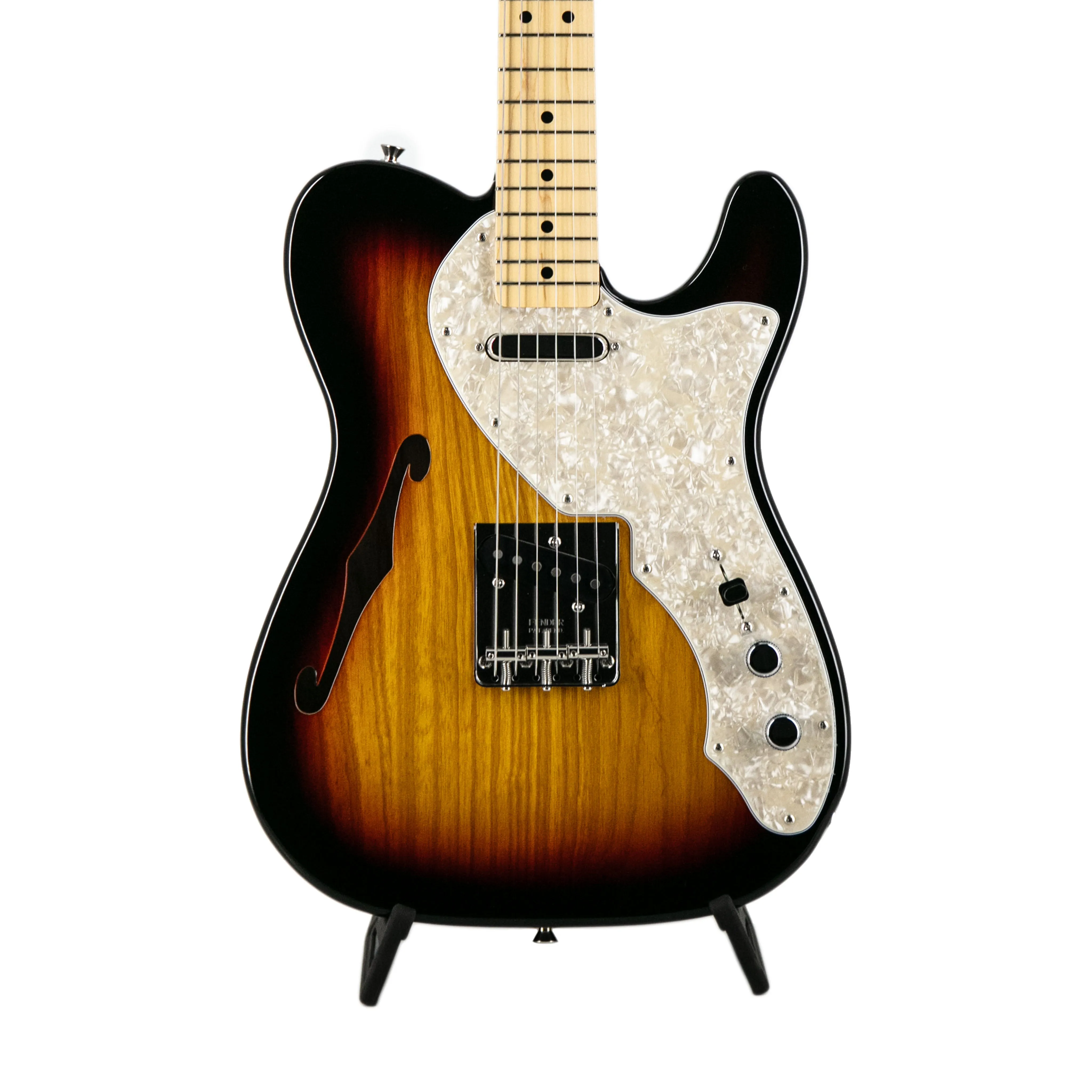 Fender FSR Collection Traditional 60s Telecaster Thinline Electric Guitar, Maple FB, 3-Tone Sunburst