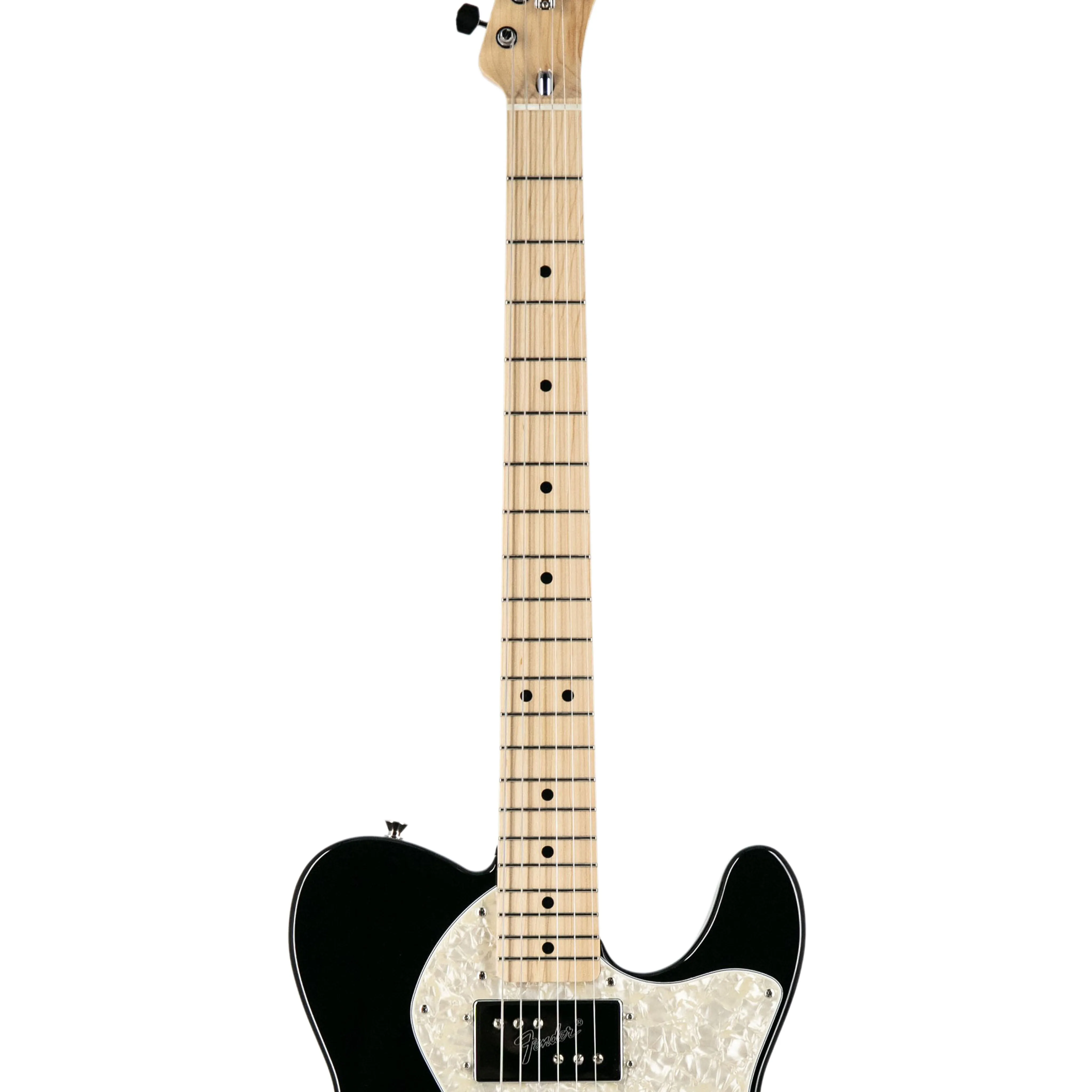 Fender FSR Collection Traditional 70s Telecaster Thinline Electric Guitar, Maple FB, Black