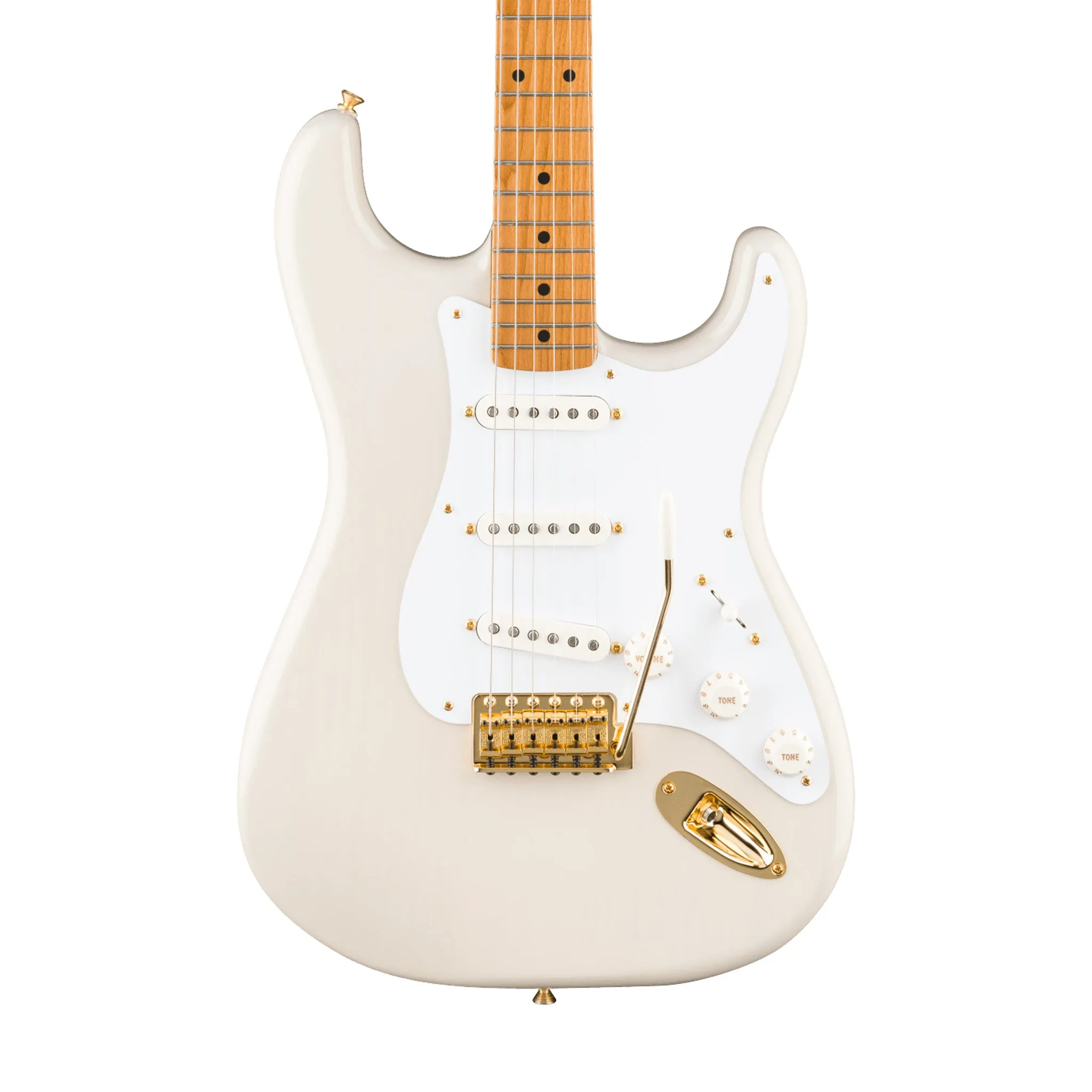 Fender FSR Vintera II 50s Stratocaster Electric Guitar, Maple FB, White Blonde w/Gold Hardware