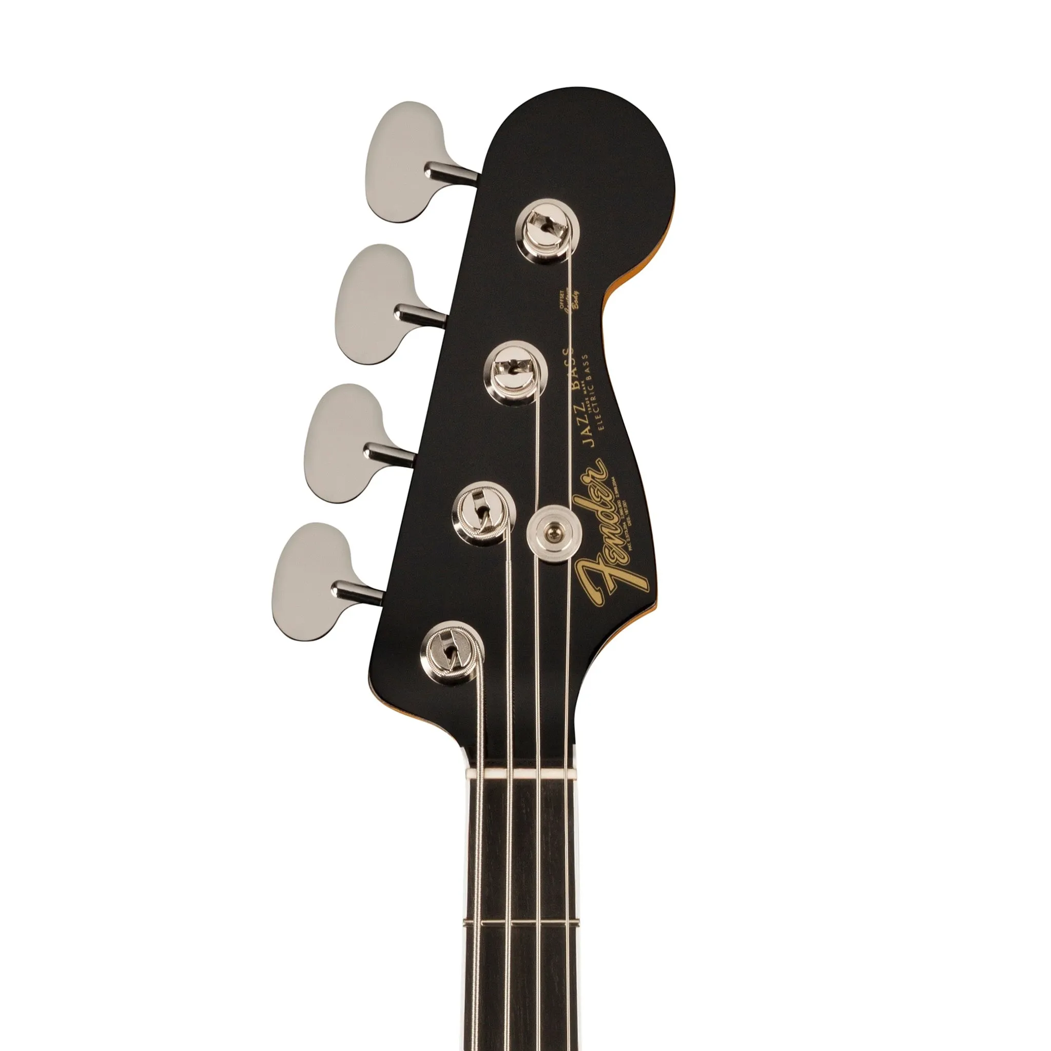 Fender Gold Foil Jazz Bass 4-String Bass Guitar, Ebony FB, 2-Color Sunburst