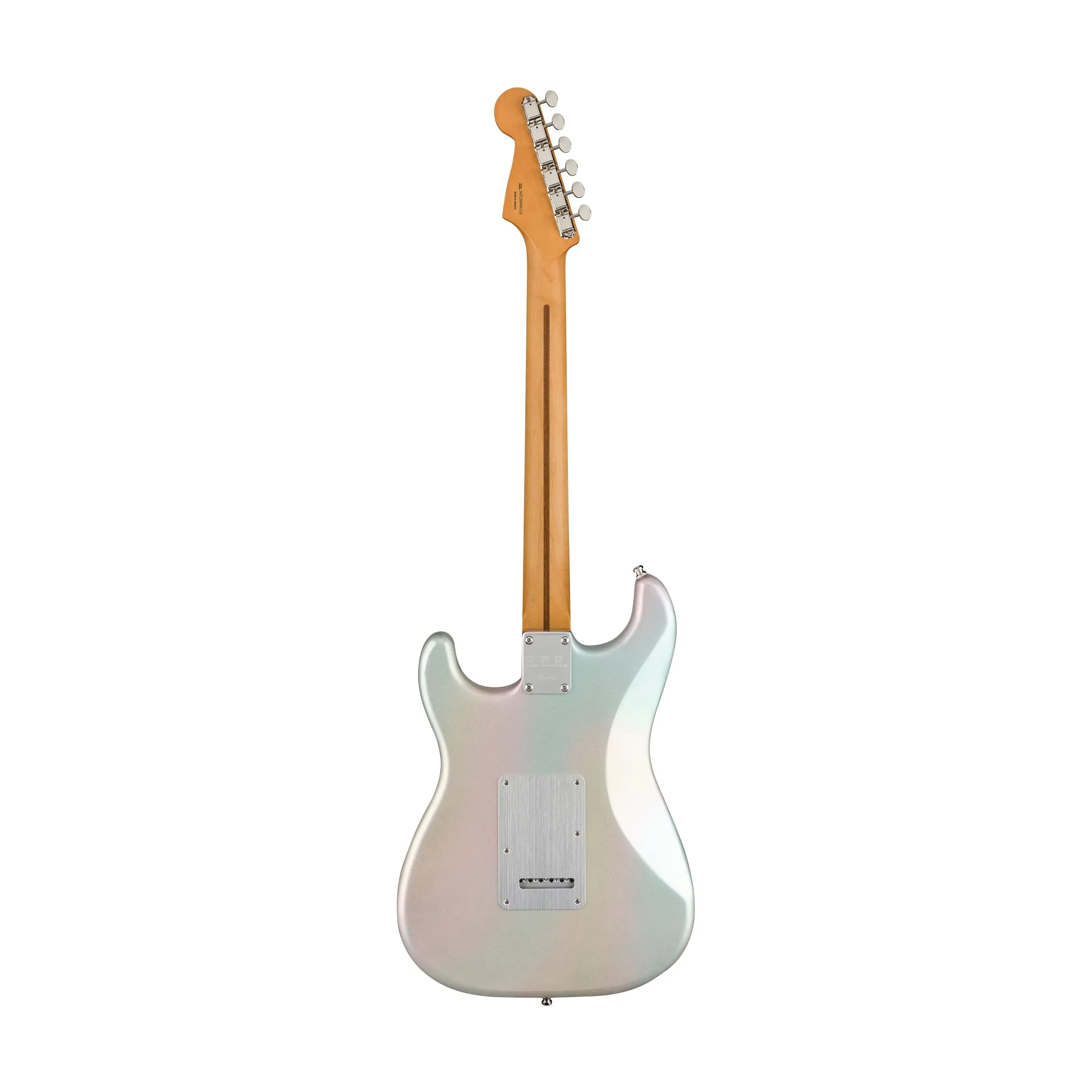 Fender H.E.R. Stratocaster Electric Guitar, Maple FB, Chrome Glow