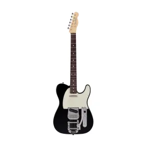 Fender Japan Ltd Ed Traditional 60s Telecaster Electric Guitar w/Bigsby, RW FB, Black
