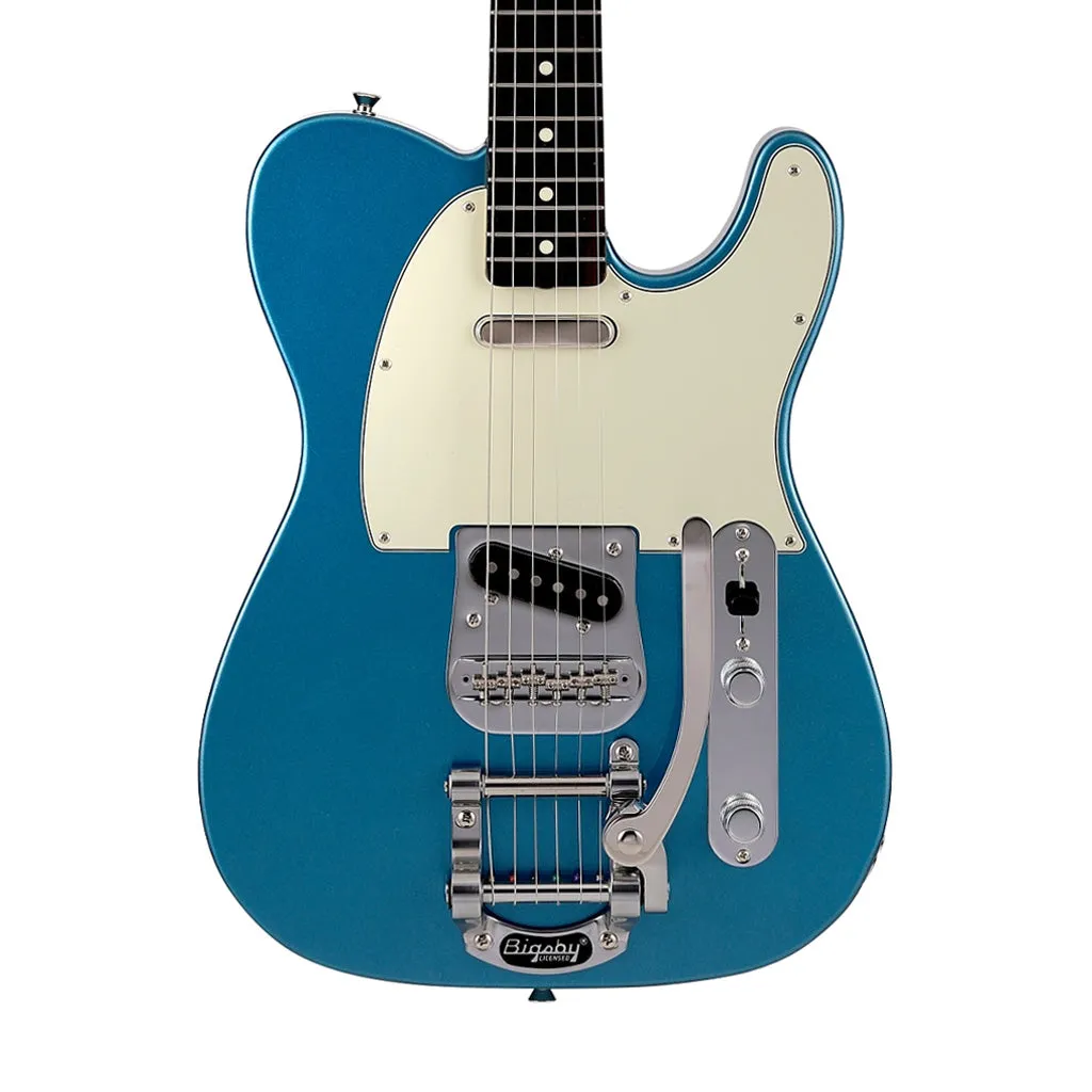 Fender Japan Ltd Ed Traditional 60s Telecaster Electric Guitar w/Bigsby, RW FB, Lake Placid Blue