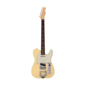 Fender Japan Ltd Ed Traditional 60s Telecaster Electric Guitar w/Bigsby, RW FB, Vintage White