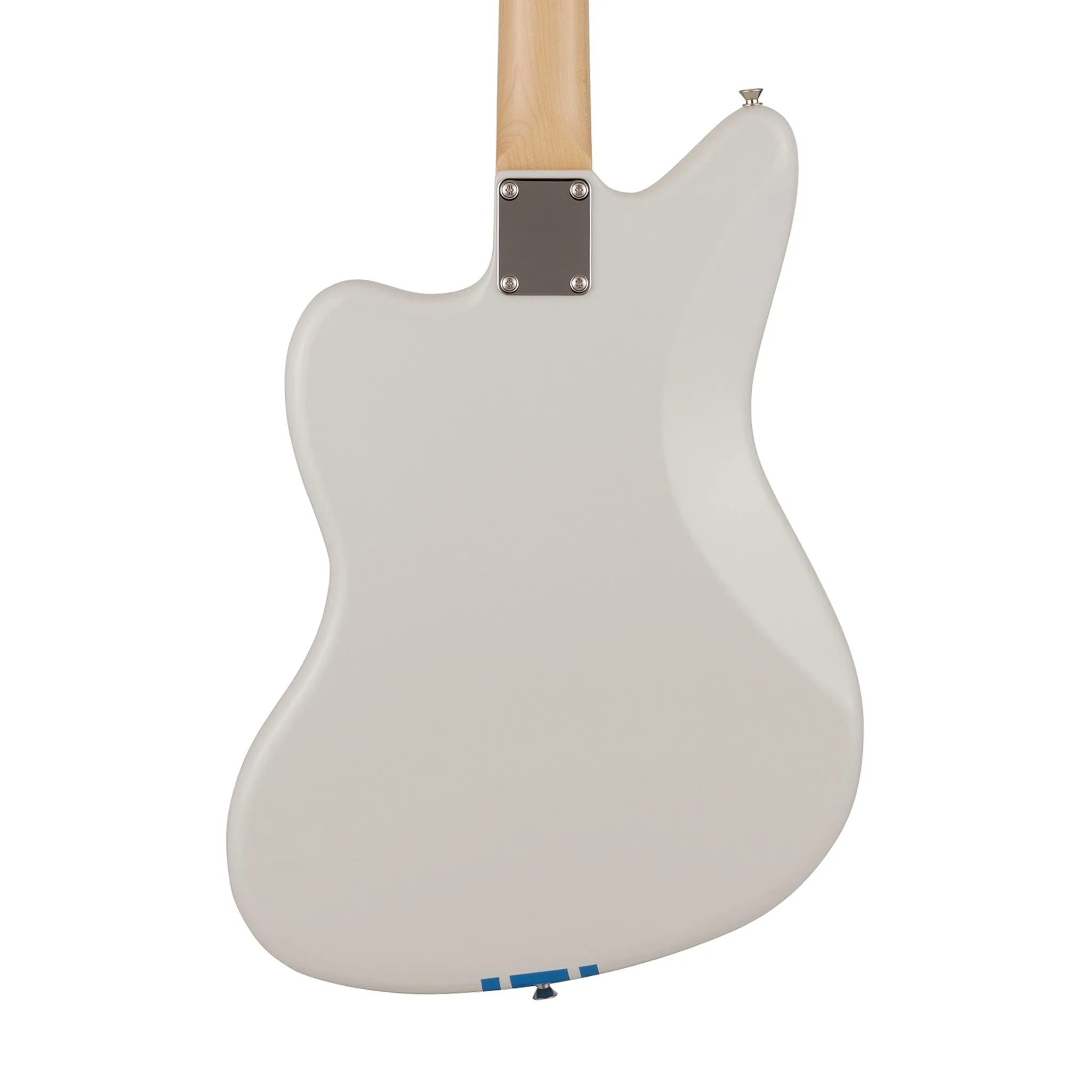 Fender Japan Traditional II 60s Jazzmaster Electric Guitar, RW FB, Olympic White / Blue Stripes