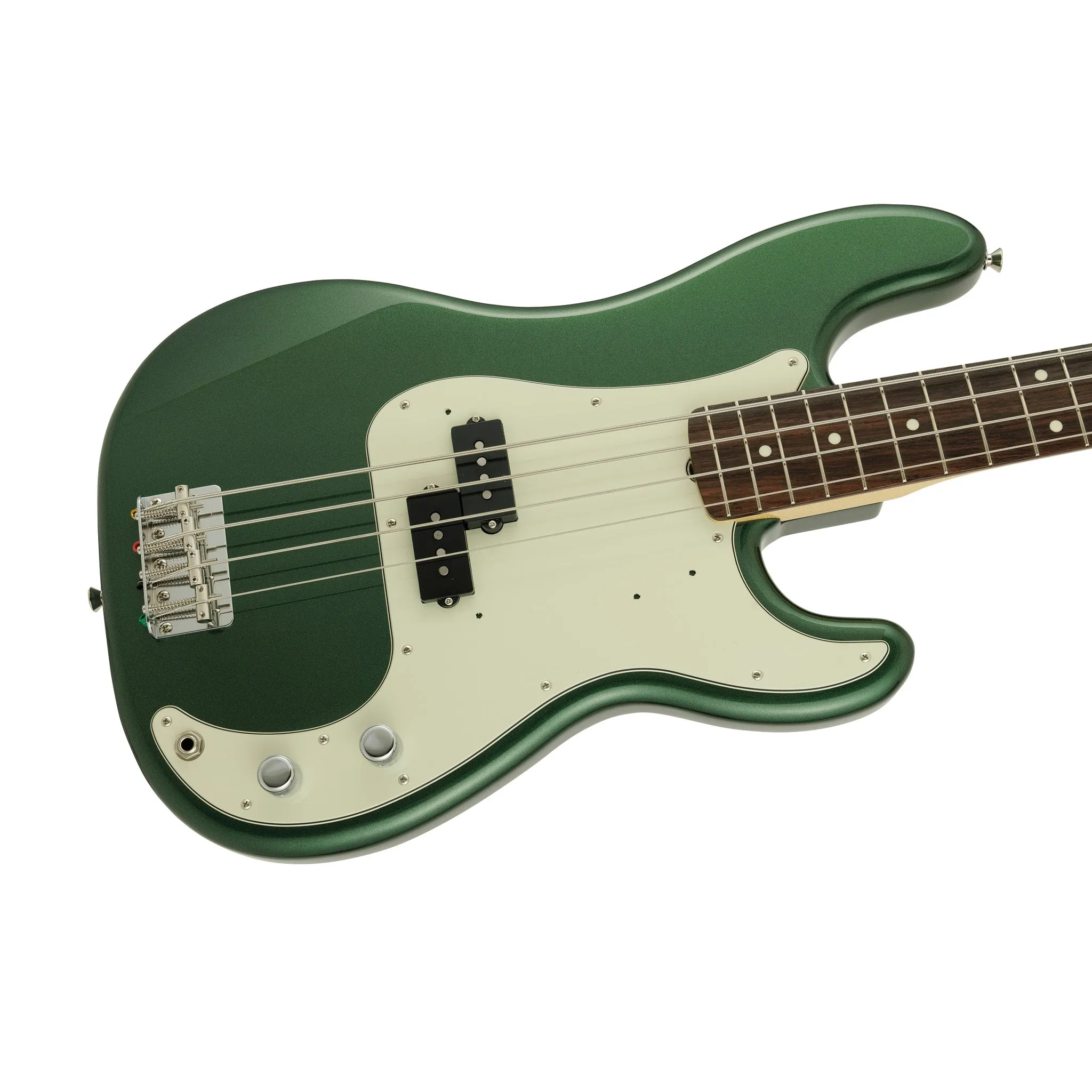 Fender Japan Traditional II 60s Precision Bass Guitar, RW FB, Aged Sherwood Green Metallic
