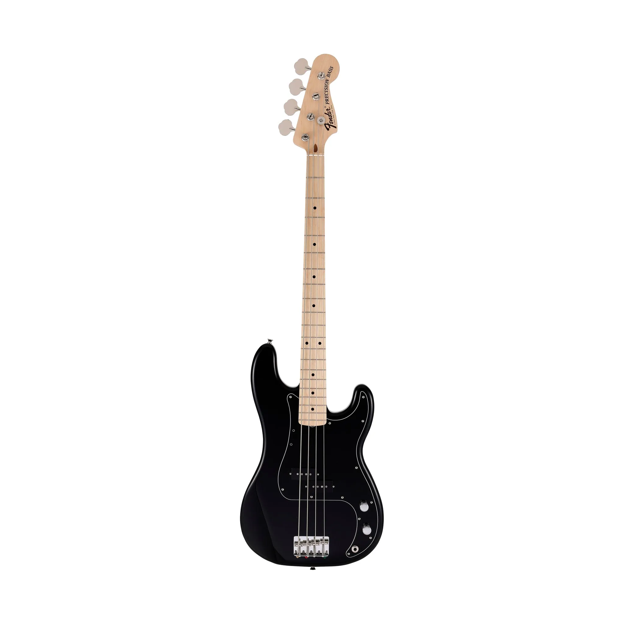 Fender Japan Traditional II 70s Precision Bass Guitar, Maple FB, Black