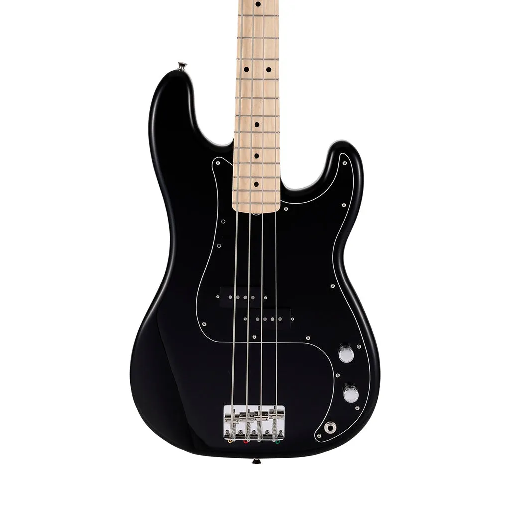 Fender Japan Traditional II 70s Precision Bass Guitar, Maple FB, Black