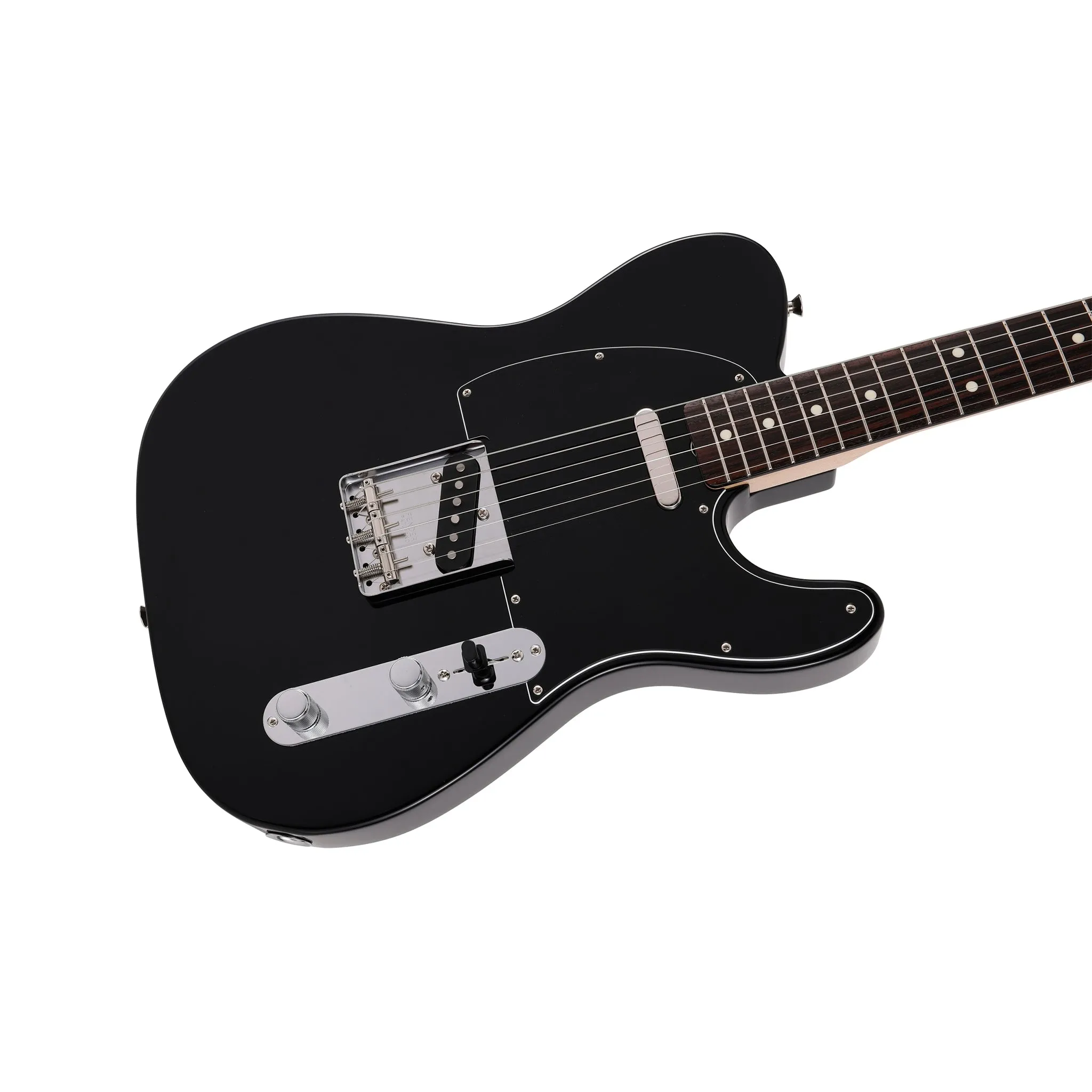 Fender Japan Traditional II 70s Telecaster Electric Guitar, RW FB, Black