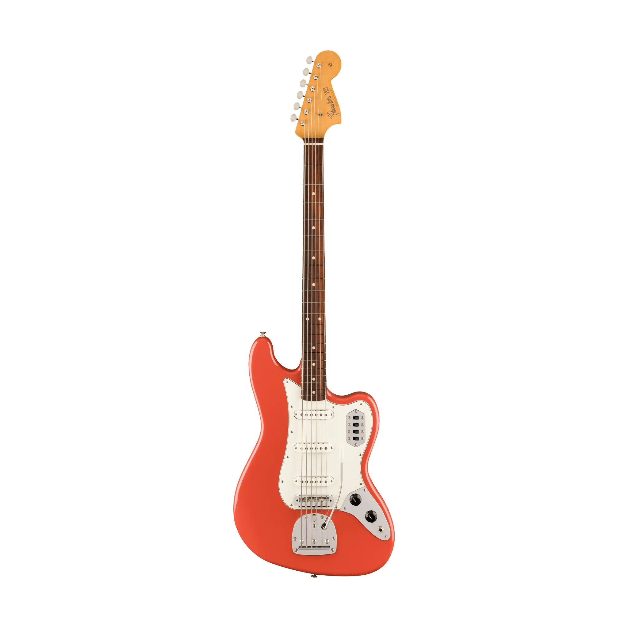 Fender Vintera II 60s Bass VI Electric Guitar, RW FB, Fiesta Red