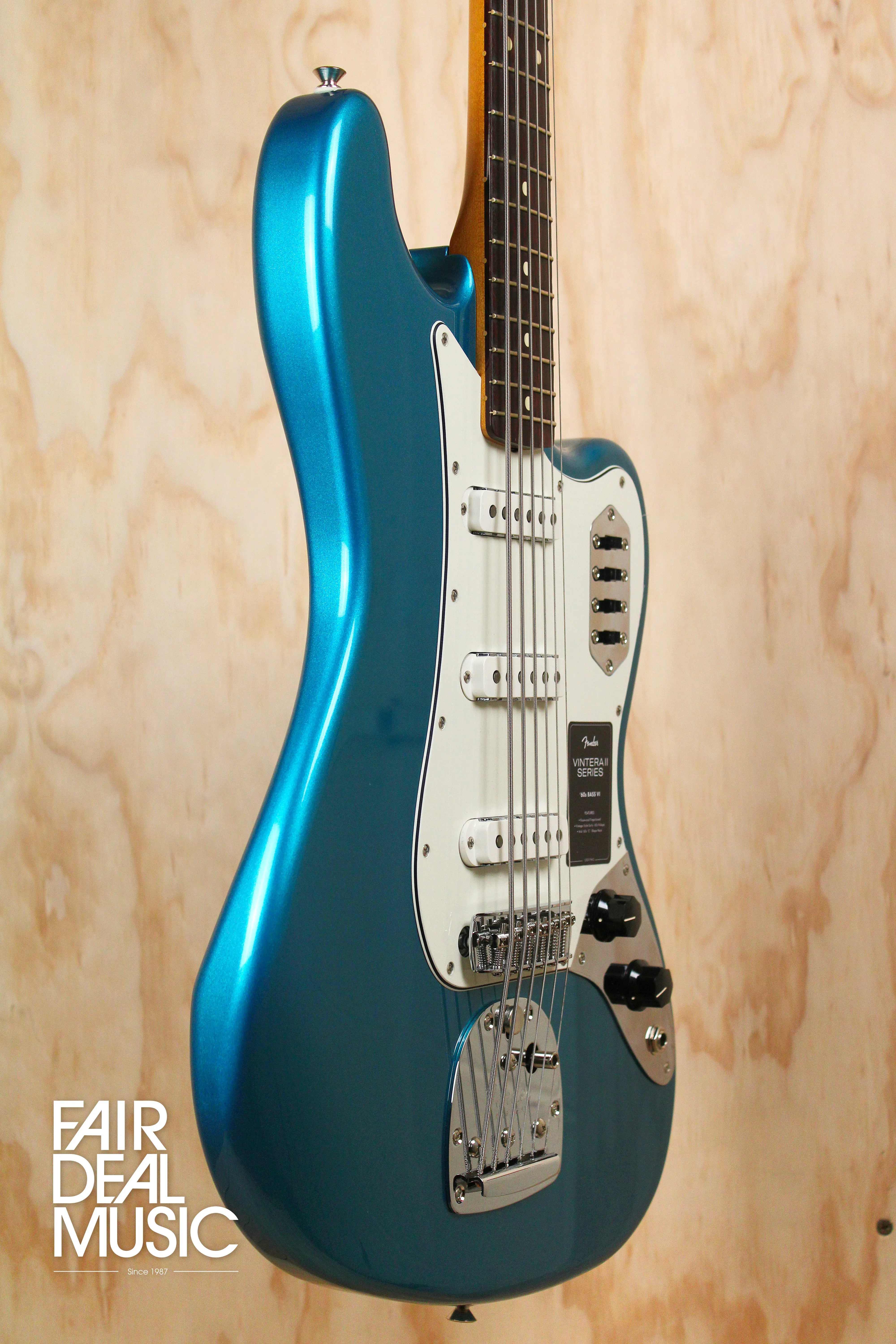 Fender Vintera II ‘60s Bass VI in Lake Placid Blue, Ex Display