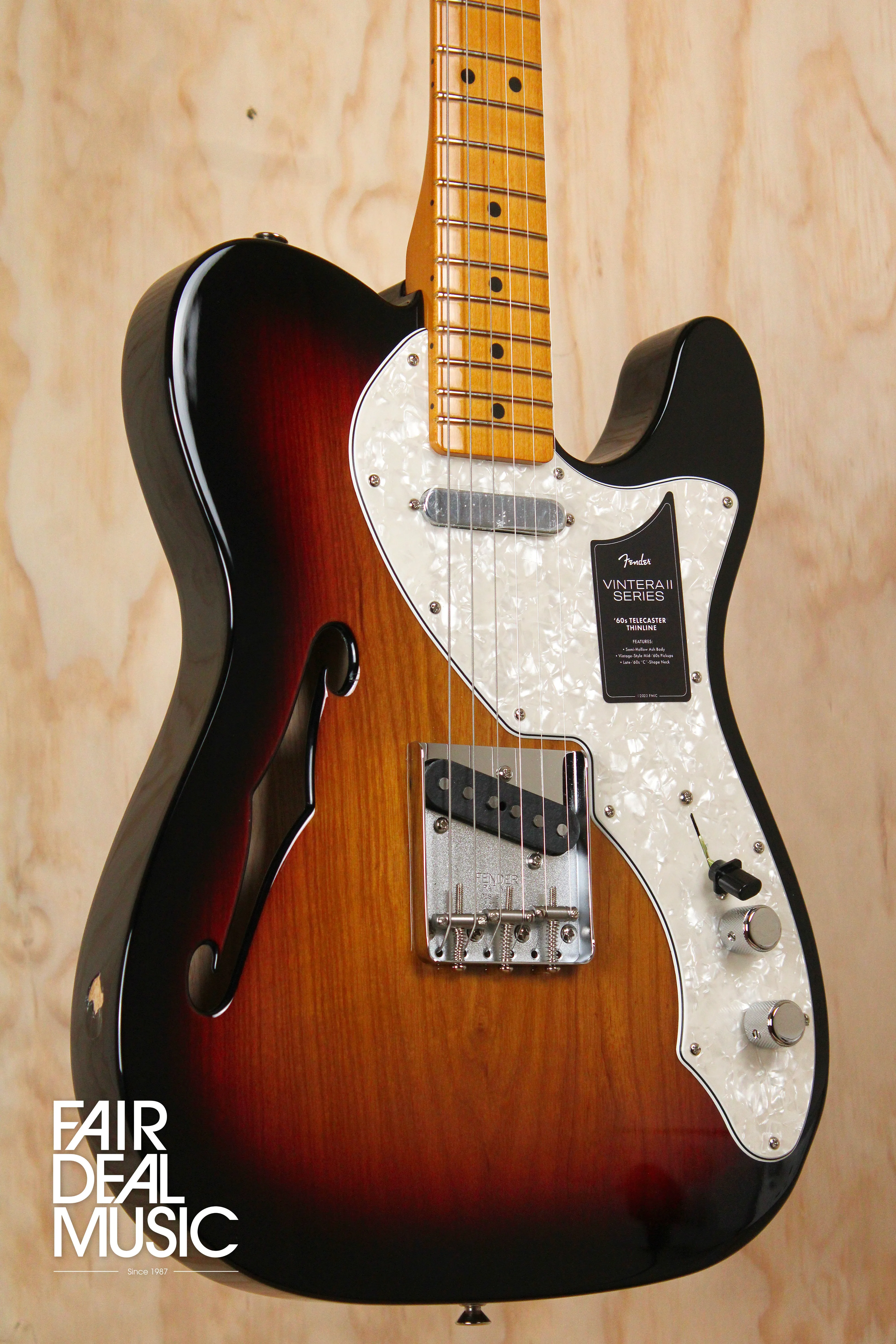 Fender Vintera II '60s Telecaster Thinline 3-Colour Sunburst, Ex Display