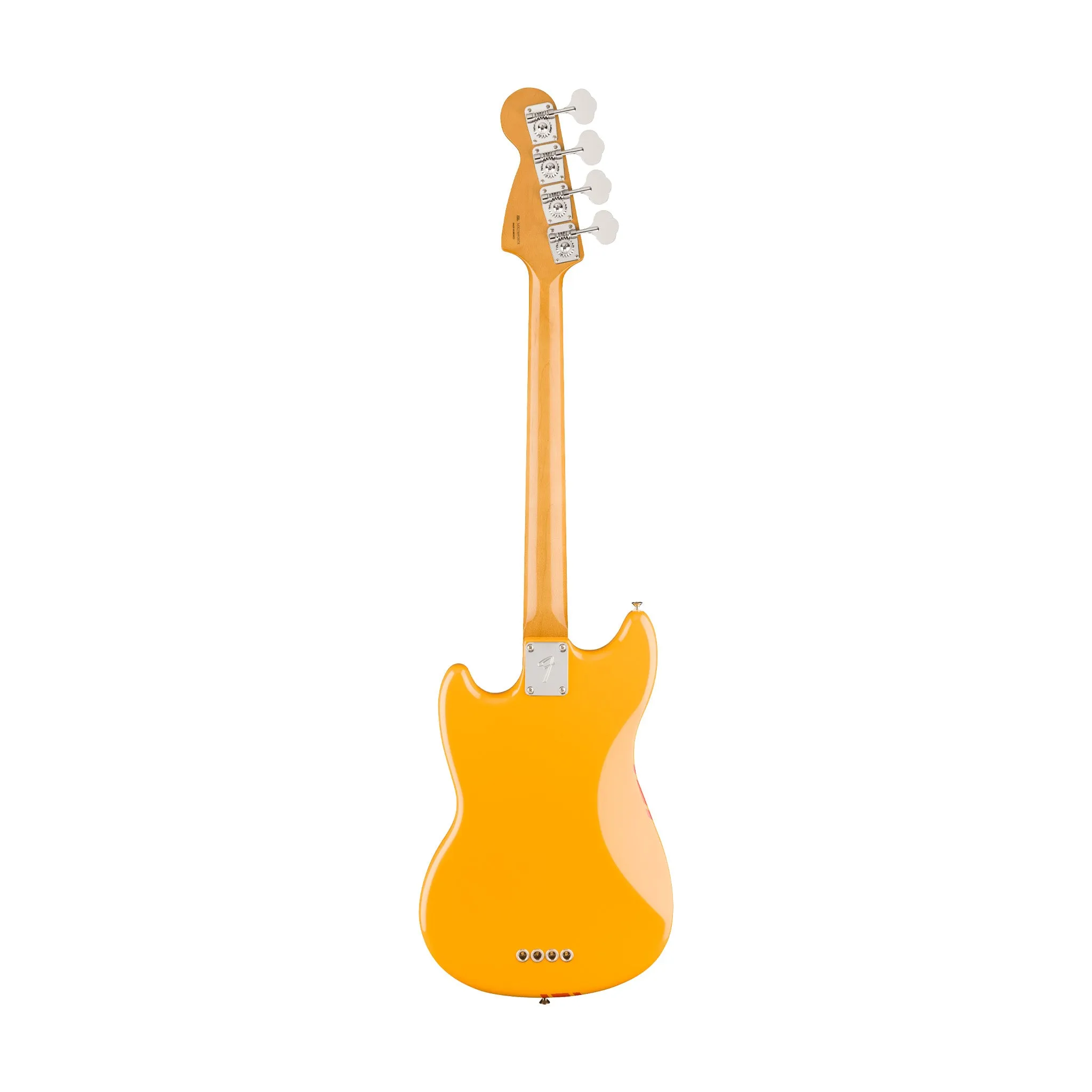 Fender Vintera II 70s Mustang Bass Electric Guitar, RW FB, Competition Orange