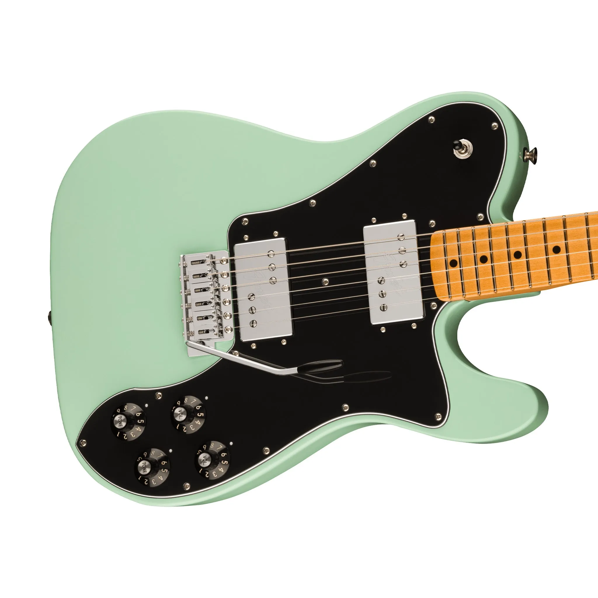 Fender Vintera II 70s Telecaster Deluxe Electric Guitar w/Tremolo, Maple FB, Surf Green