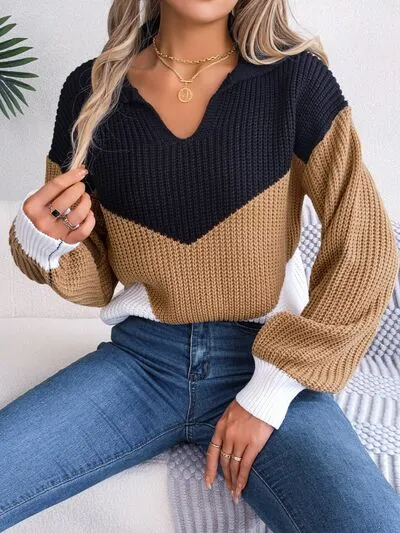 Figure You Out Collared Sweater [3 Colors]