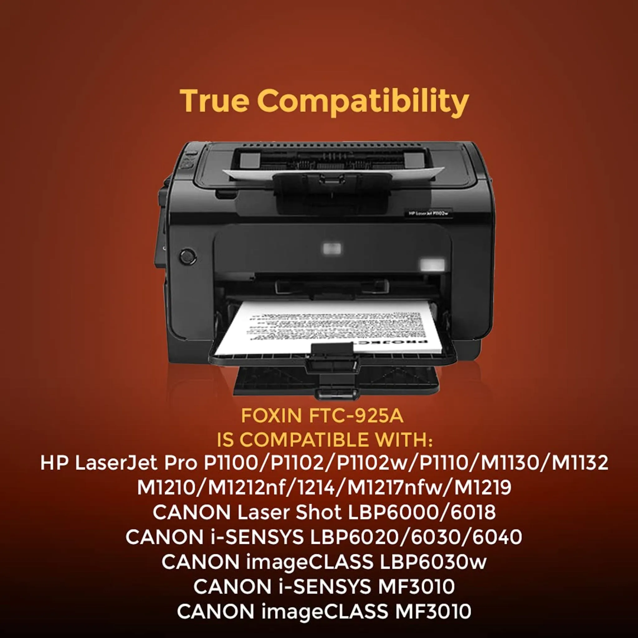 Foxin FTC 925 Laser Toner Cartridge Compatible for LBP 6030W, 6030B, 6018B, 3010B, MF3010