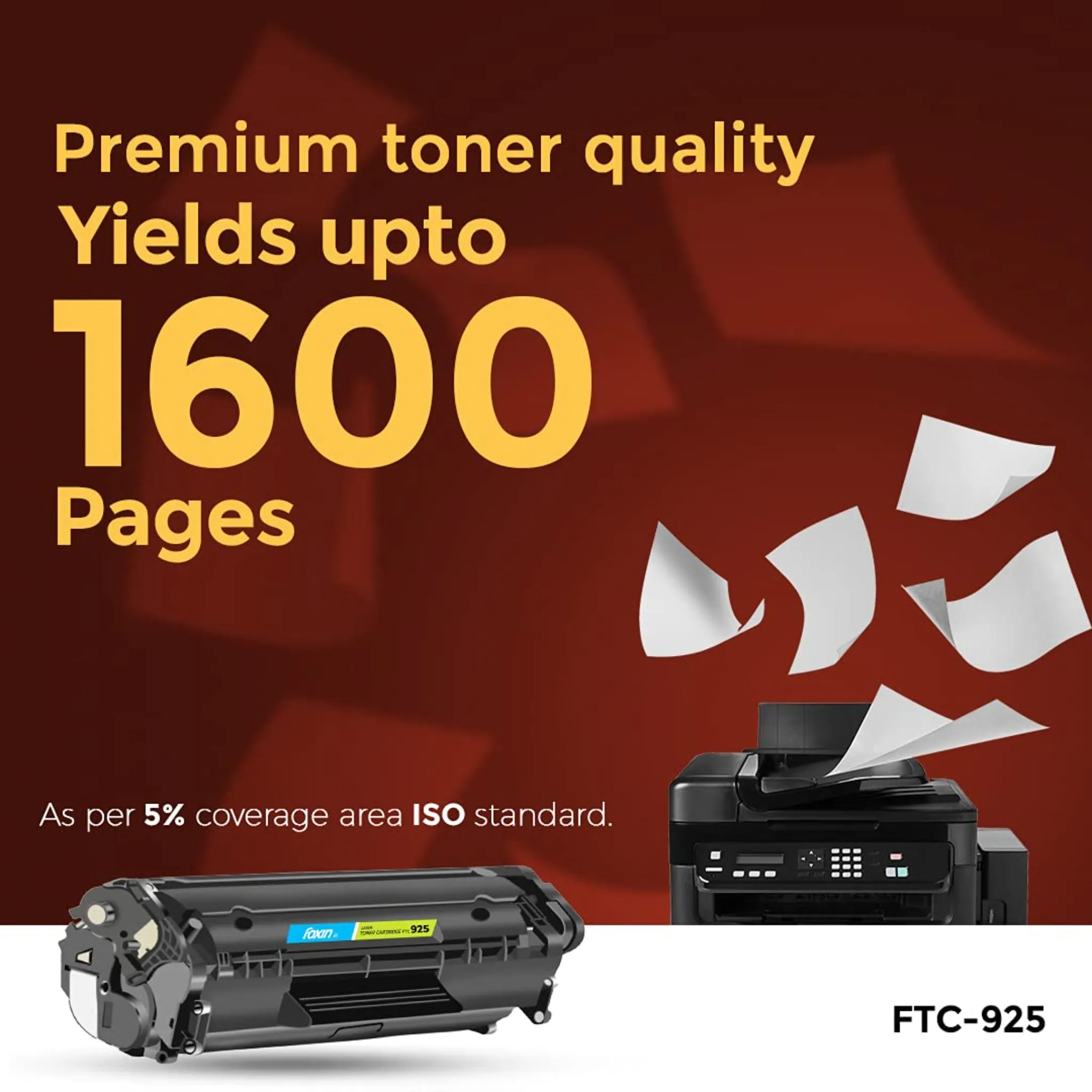 Foxin FTC 925 Laser Toner Cartridge Compatible for LBP 6030W, 6030B, 6018B, 3010B, MF3010
