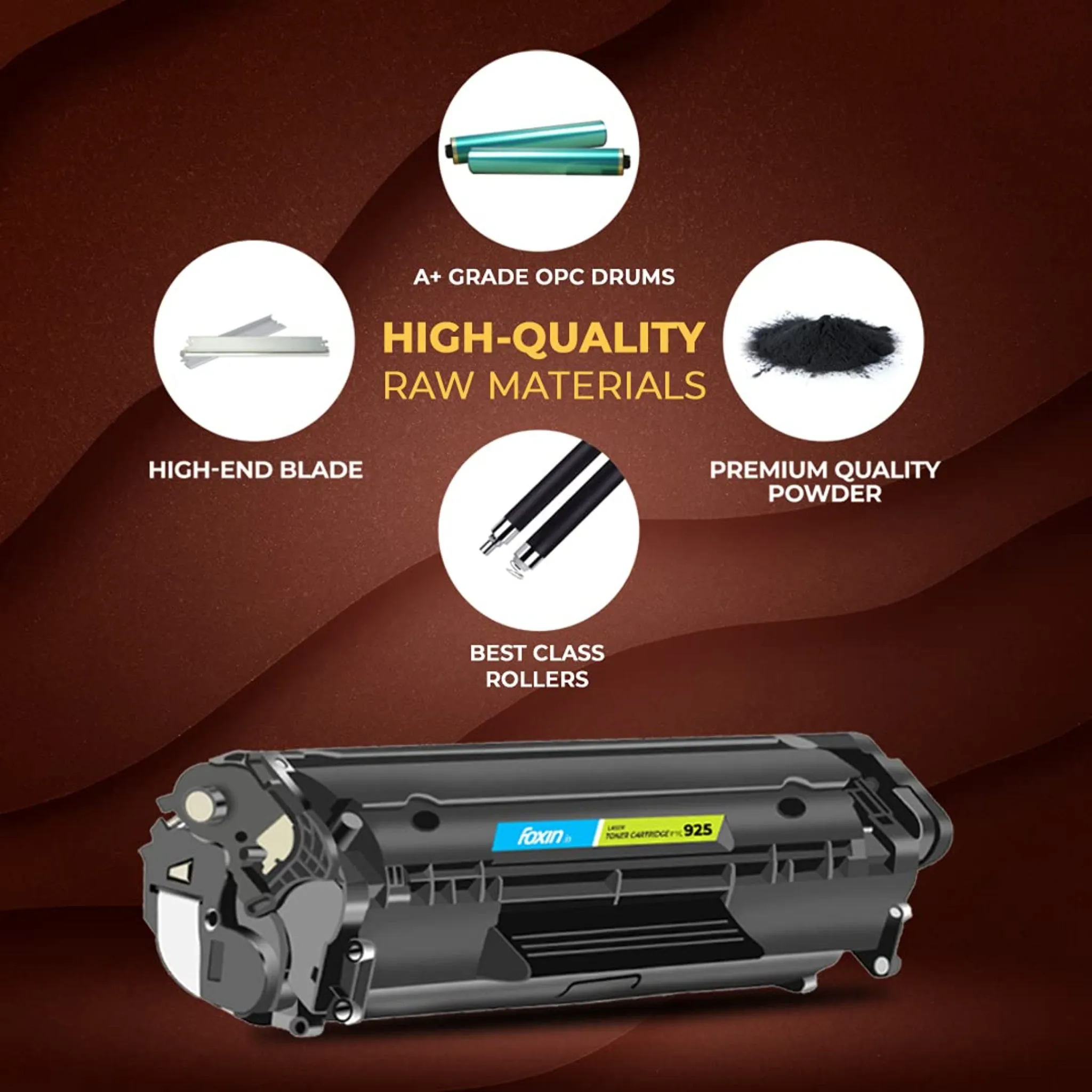 Foxin FTC 925 Laser Toner Cartridge Compatible for LBP 6030W, 6030B, 6018B, 3010B, MF3010