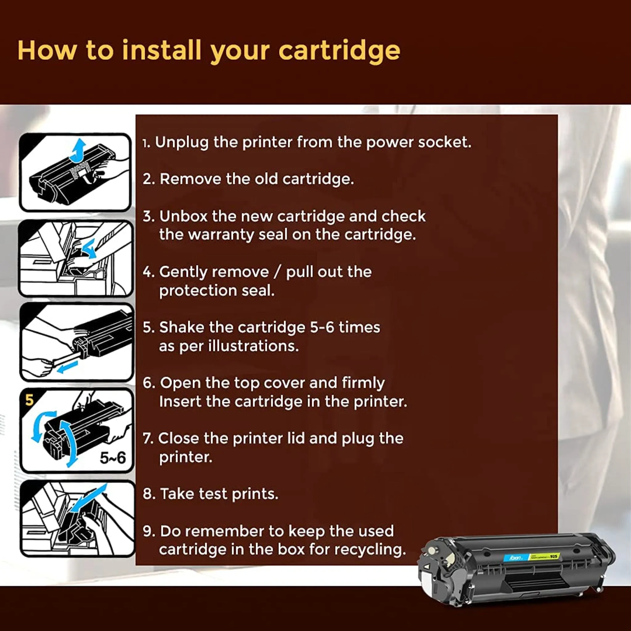 Foxin FTC 925 Laser Toner Cartridge Compatible for LBP 6030W, 6030B, 6018B, 3010B, MF3010