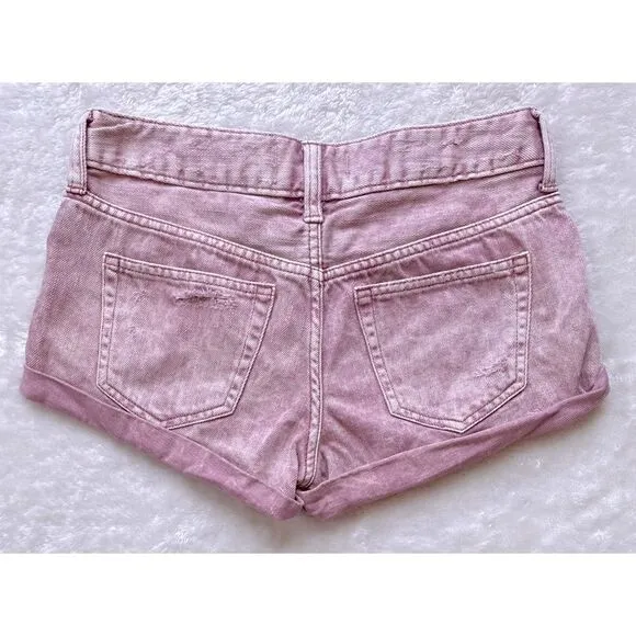 FREE PEOPLE x WE THE FREE Romeo Rolled Cut Off Denim Short in Mauve Swoon, 24