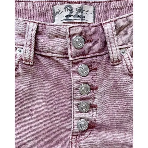 FREE PEOPLE x WE THE FREE Romeo Rolled Cut Off Denim Short in Mauve Swoon, 24