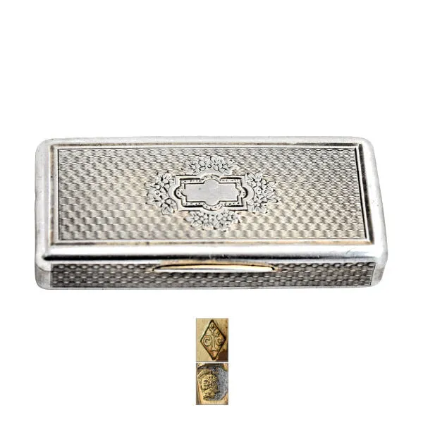 French silver match safe