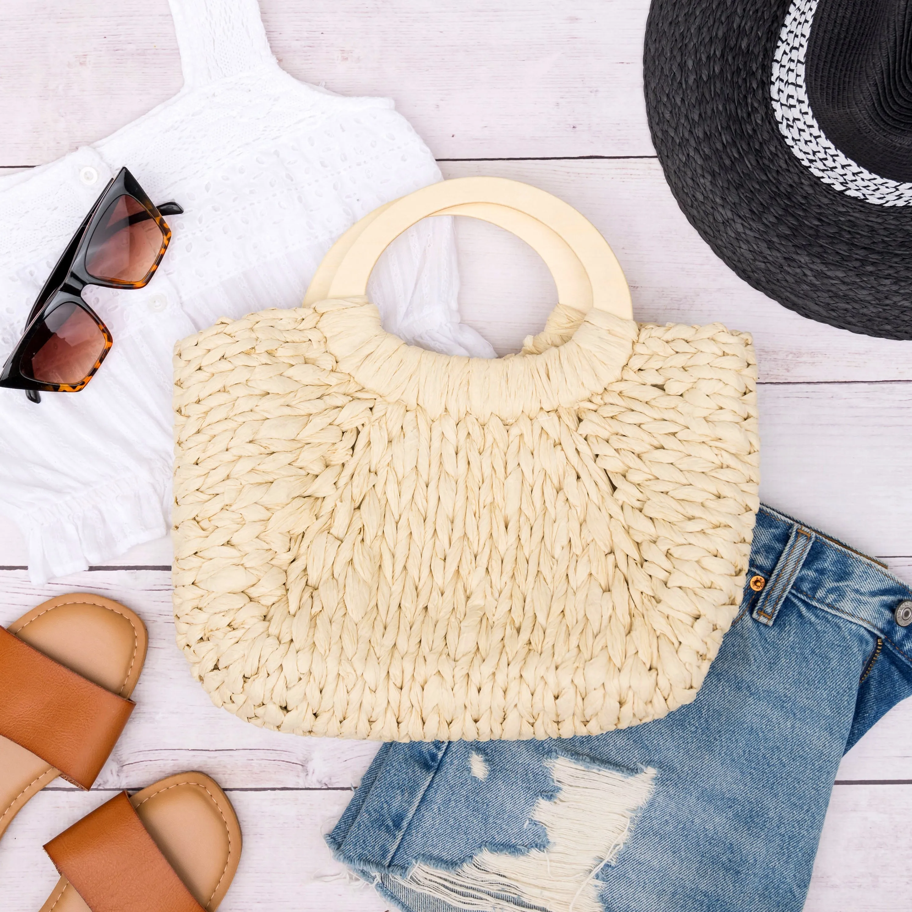 Freya Woven Tote
