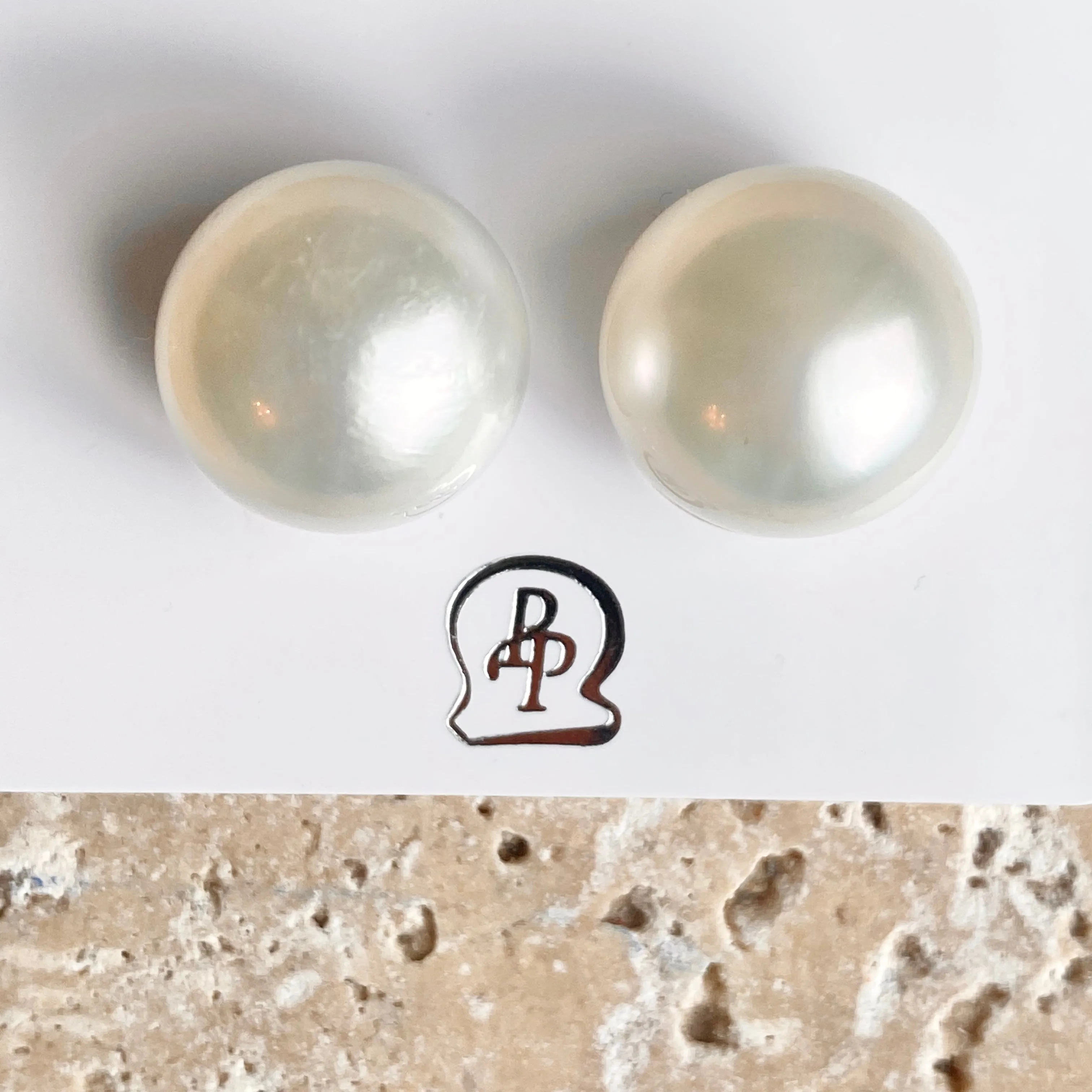 Genuine Cultured Paspaley South Sea Loose Pearl Pair "Fashion" Quality 14mm