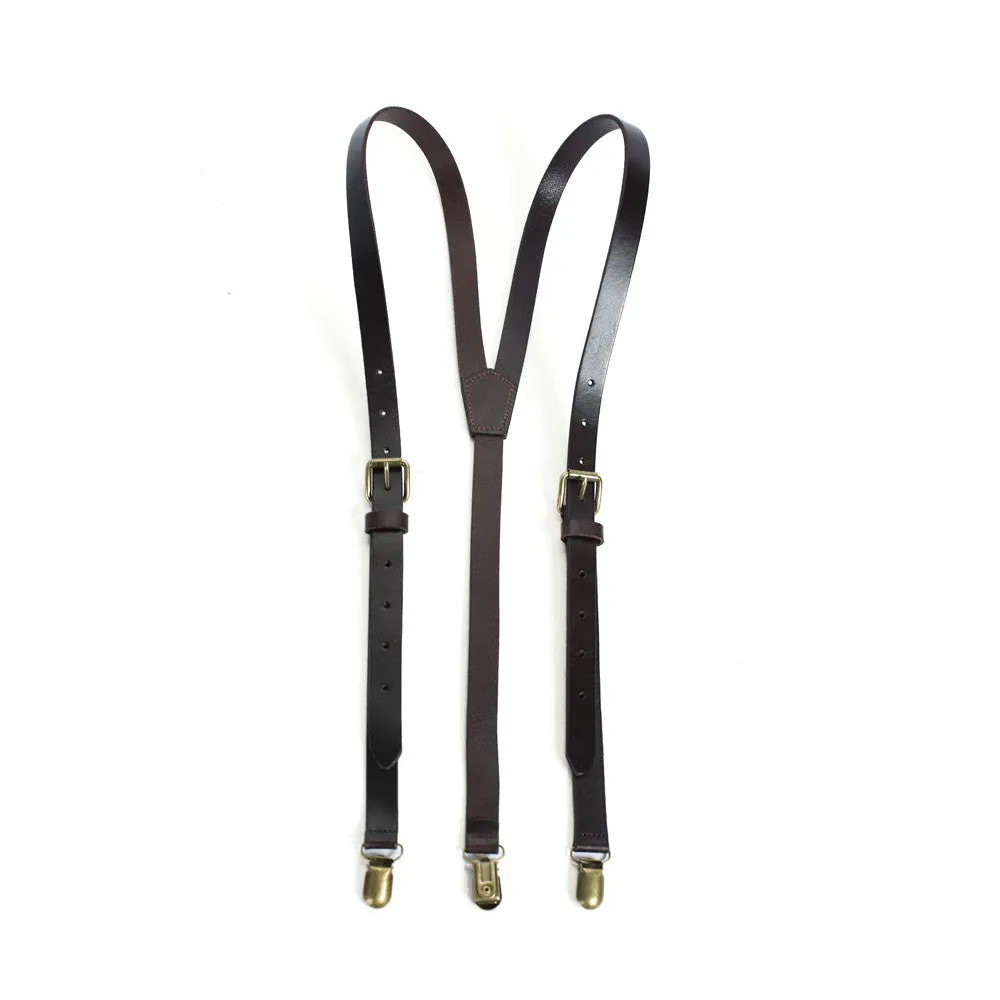 Genuine Leather Suspenders, Groomsman Wedding Suspenders