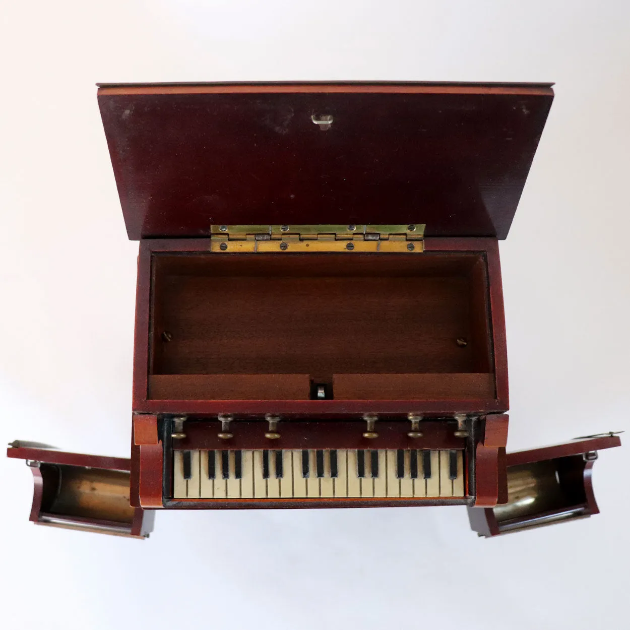 German Mahogany Novelty Pump Organ Smoker's Compendium Box