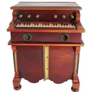 German Mahogany Novelty Pump Organ Smoker's Compendium Box