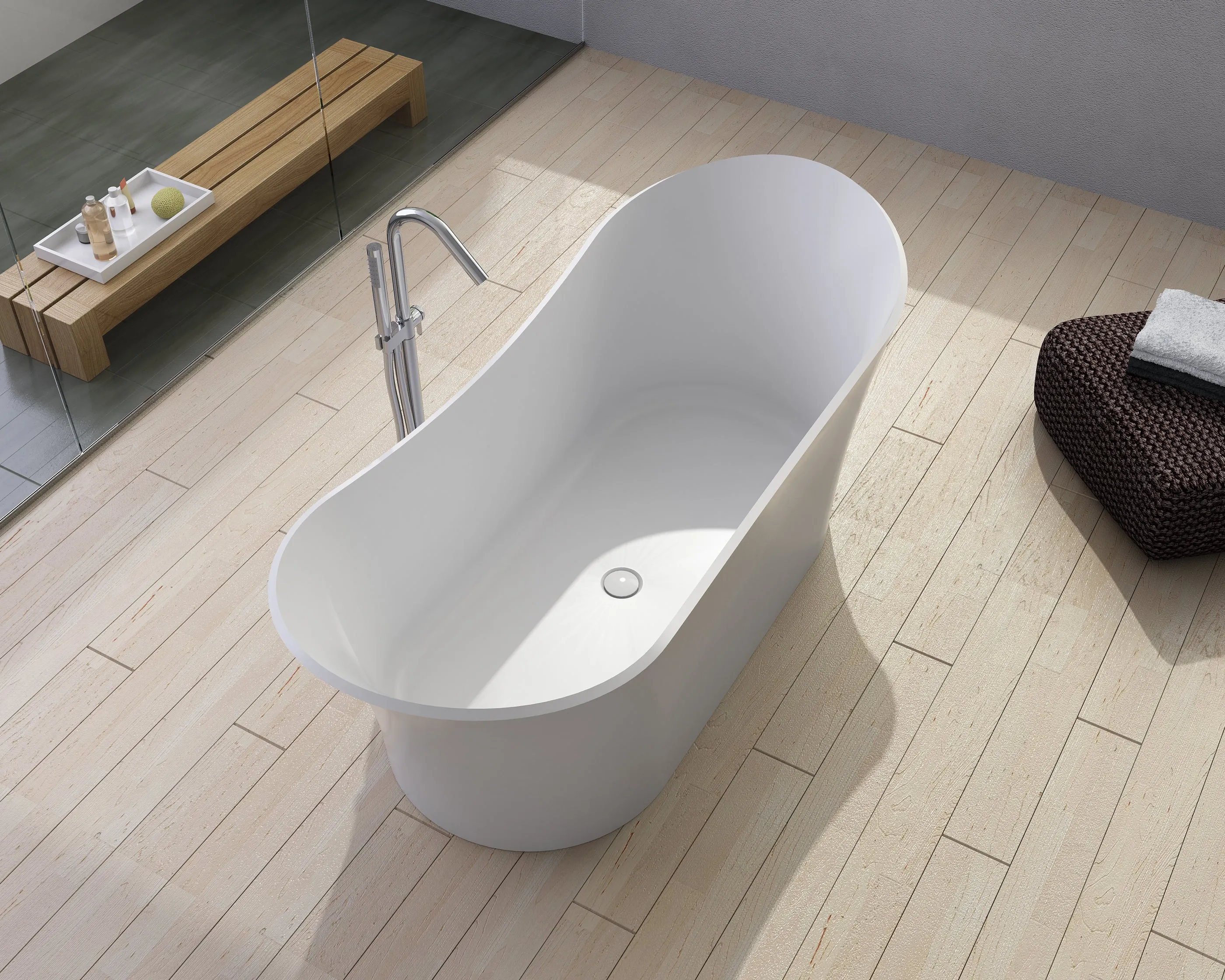 Gia Victorian Shape Stone Bath - 1750mm - G6520